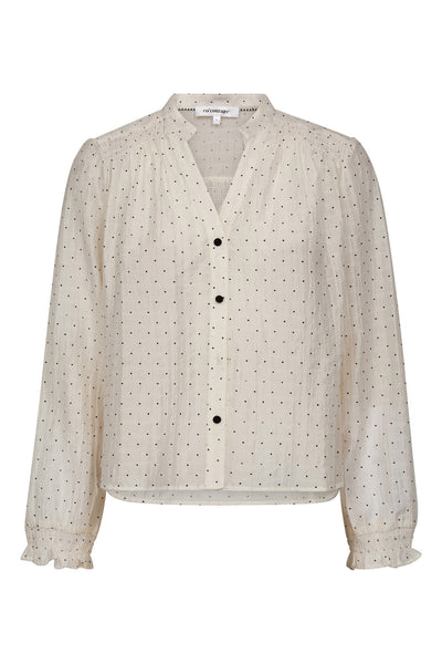 DallyCC Dot V-Shirt 11-Off white - 45007 Thumbnail