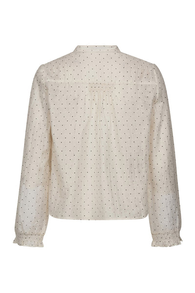 DallyCC Dot V-Shirt 11-Off white - 45007 Thumbnail