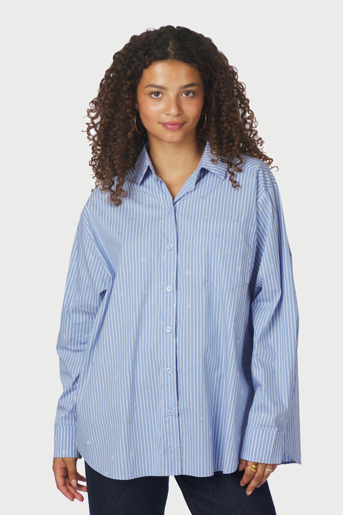 Dalma Decoration Shirt Light Blue - 166911