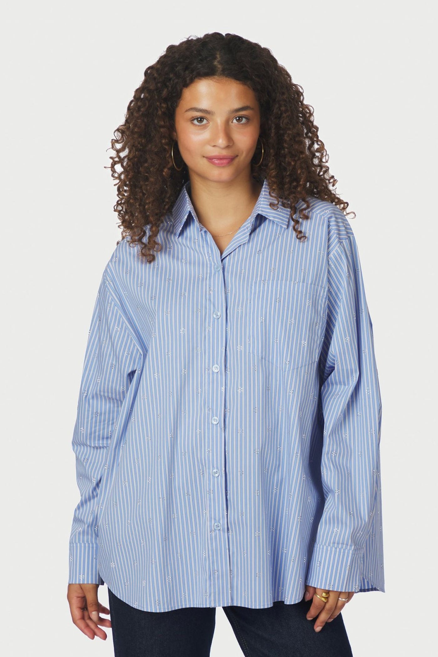Dalma Decoration Shirt Light Blue - 166911