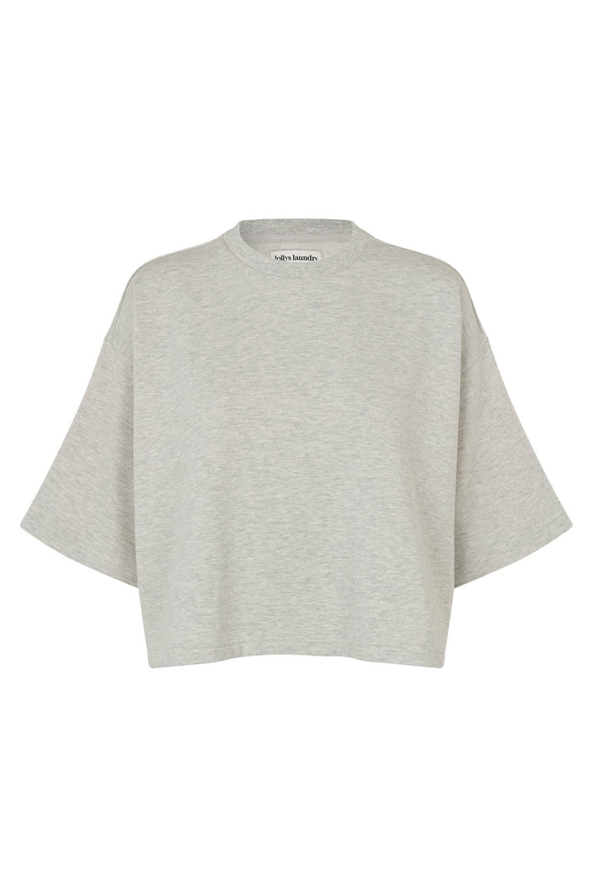 Danll Boxy Sweatshirt 3/4 13 Light Grey Melange - 26426-1079