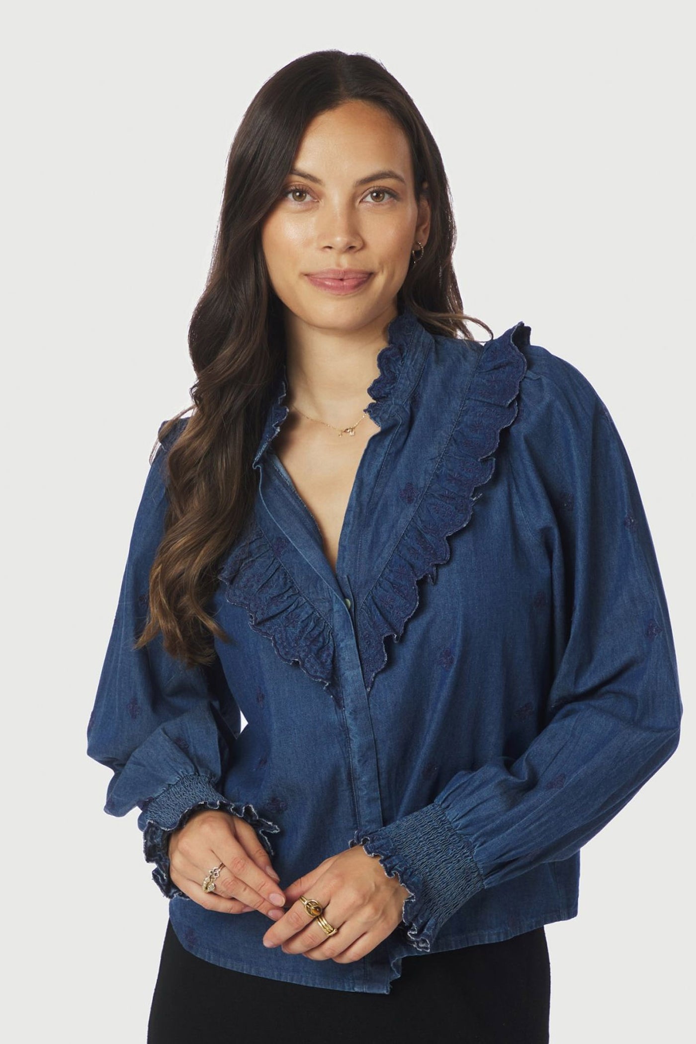 Degas Denim Blouse Blue - 166229