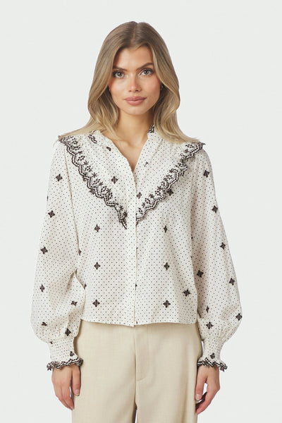 Degas Dot Blouse OFF WHITE - 167708 Thumbnail