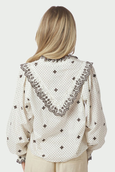 Degas Dot Blouse OFF WHITE - 167708 Thumbnail