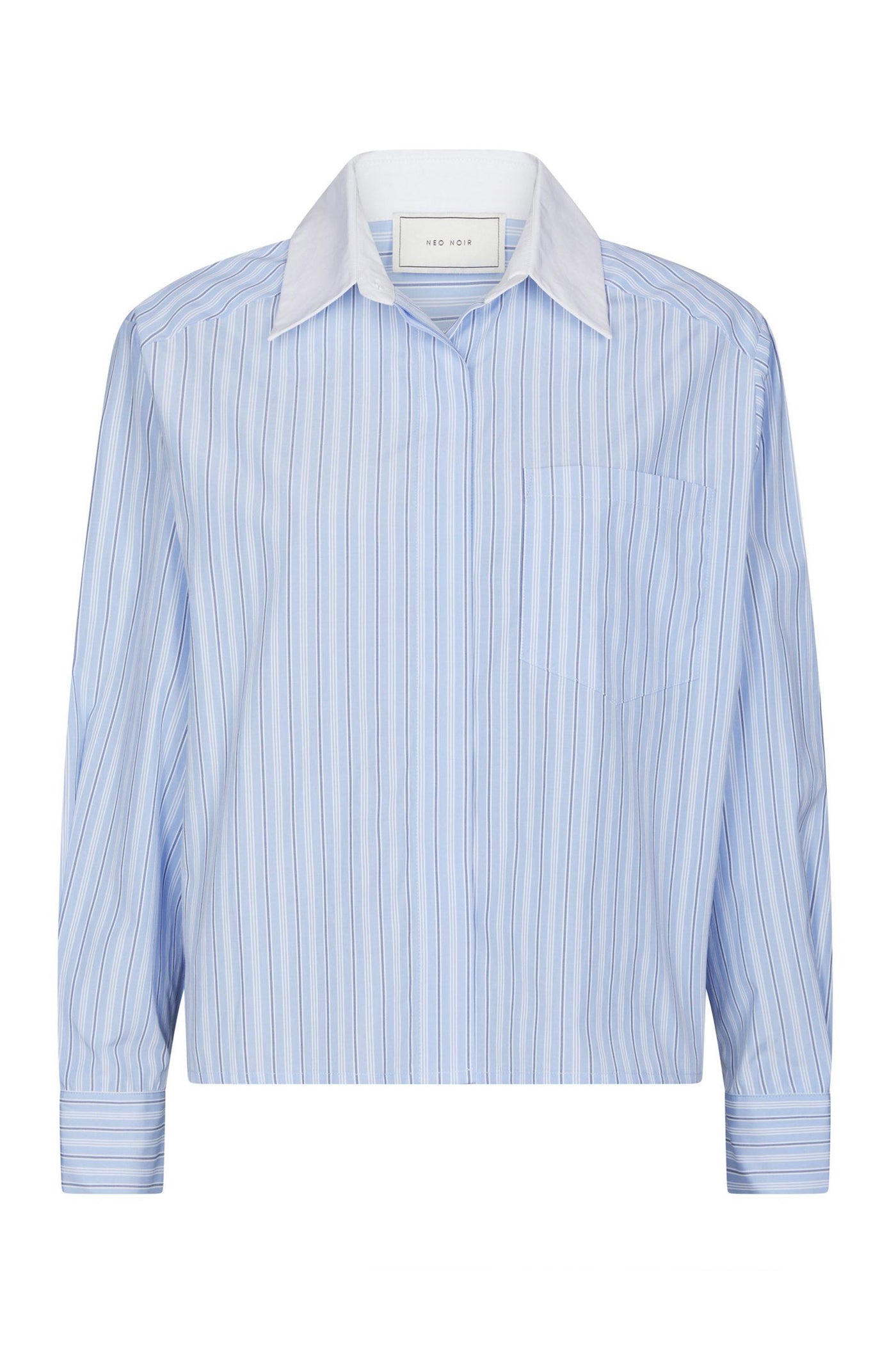 Delfia Stripe Shirt Light Blue Stripe - 169224