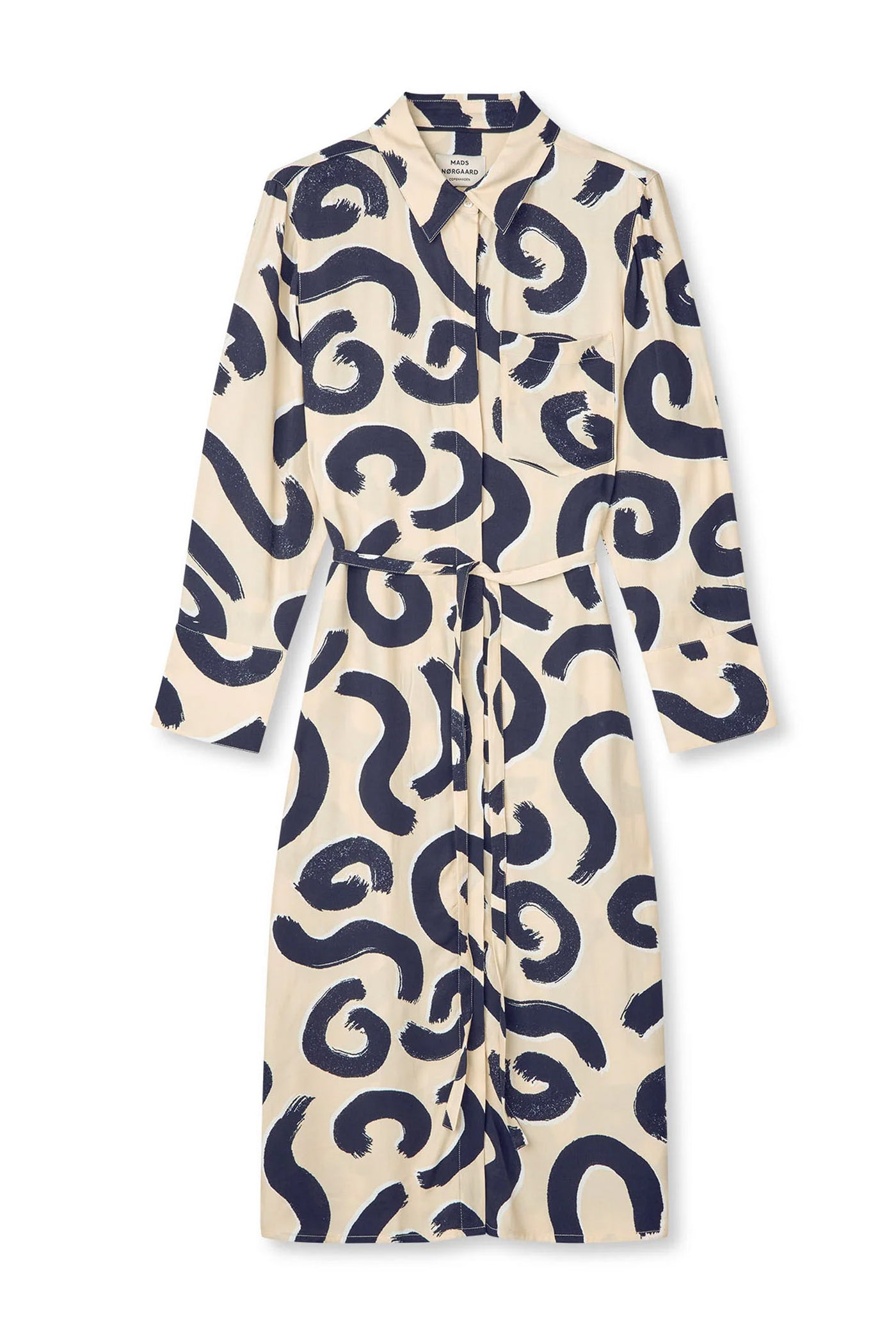 Delicate Twill Cany Dress AOP Almond milk - 205490