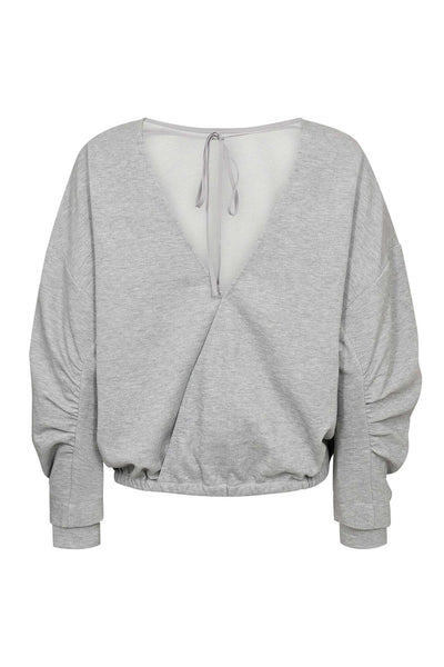 DengiCC Open Back Sweat 57-Grey Melan - 37046 Thumbnail