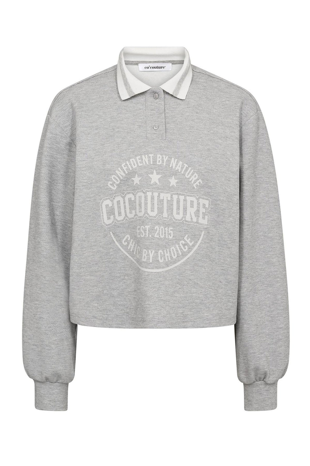 DengiCC Polo Crop Sweat 57-Grey Melan - 47009