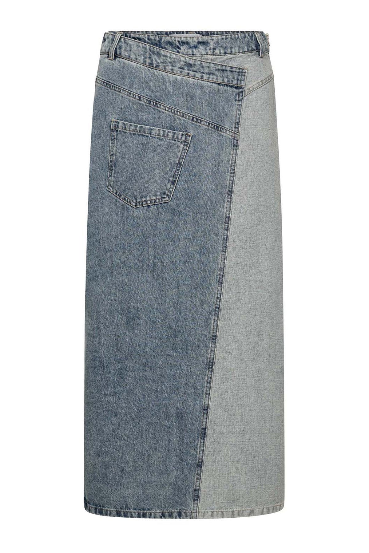 DeniceCC Denim Mix Skirt 552-Denim blue - 44011