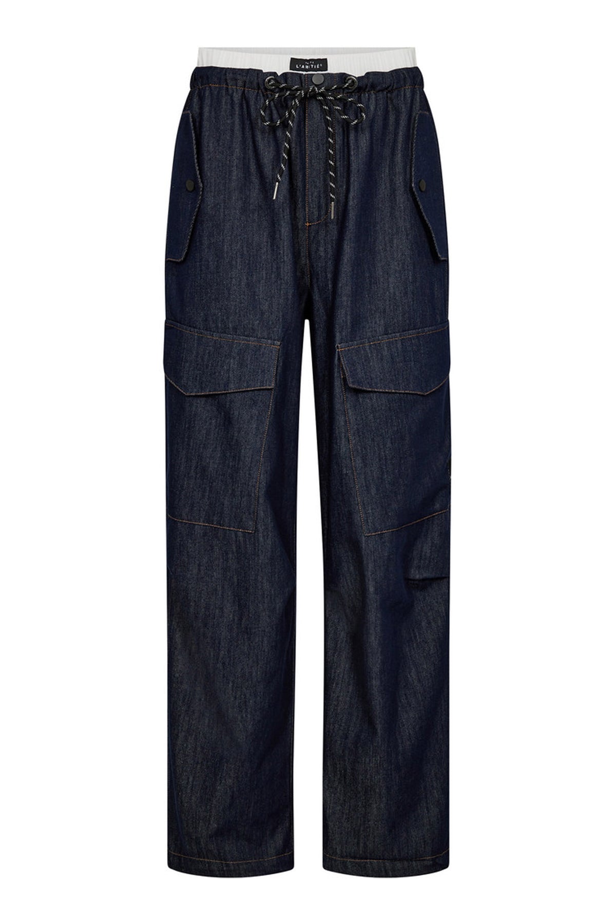 Denim Cargo Pull On Tall Trous Dark Denim - HL10356
