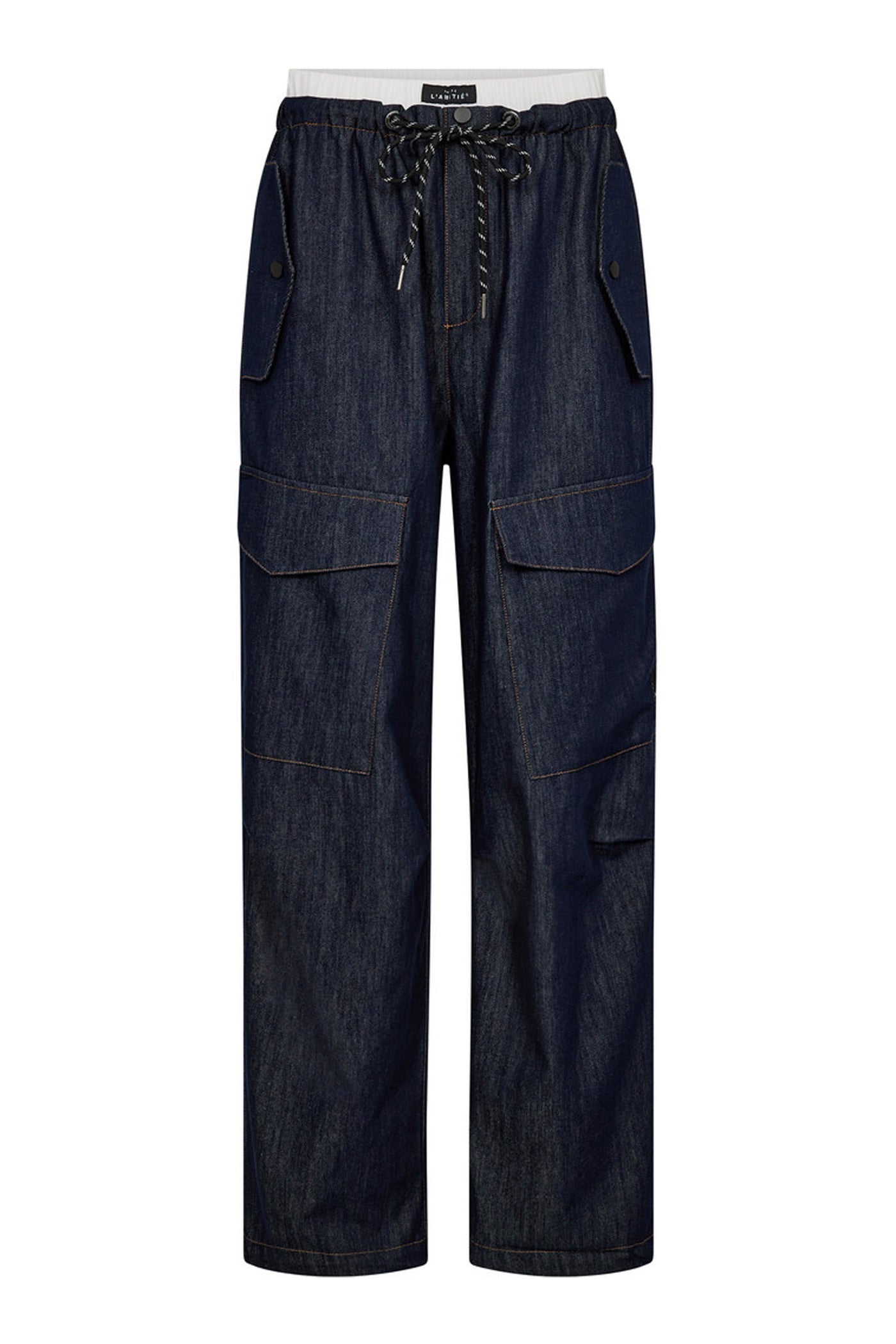 Denim Cargo Pull On Tall Trous Dark Denim - HL10356