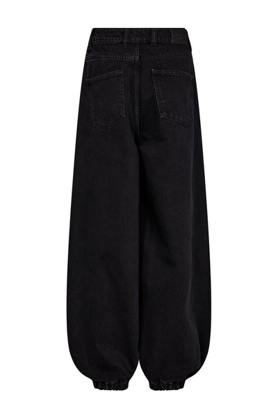Denim Harem Pant Black Black - HL10807 Thumbnail