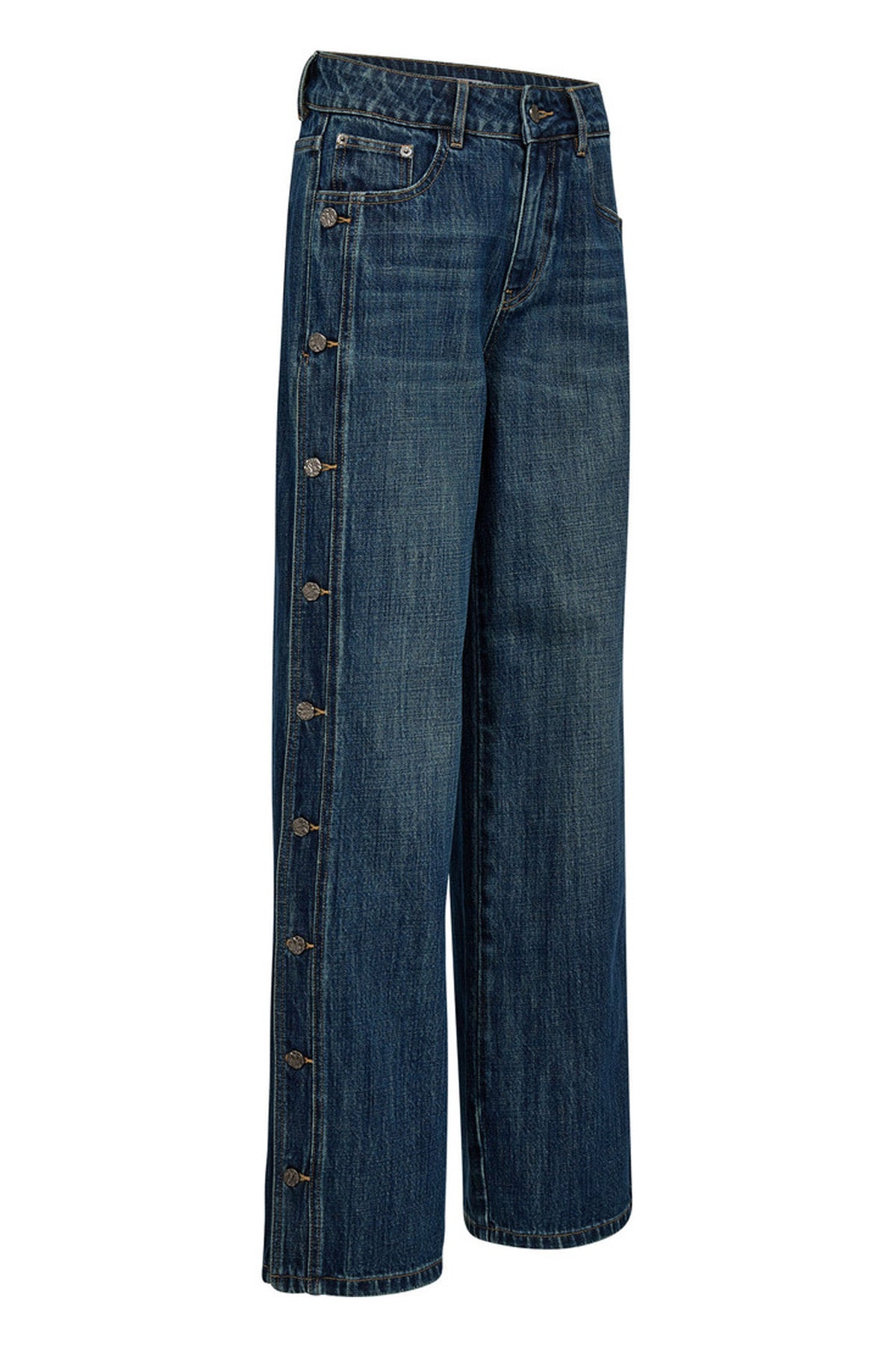 Denize Button Tall Jeans Denim blue - HL10490