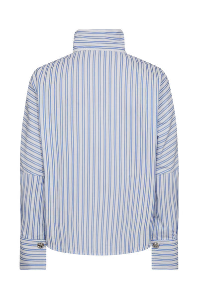 DevinCC AsymCC Button Blouse 17-Blue - 45019 Thumbnail