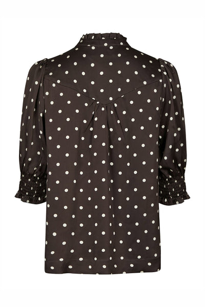 Diana Dot Blouse Dark brown - 168484 Thumbnail