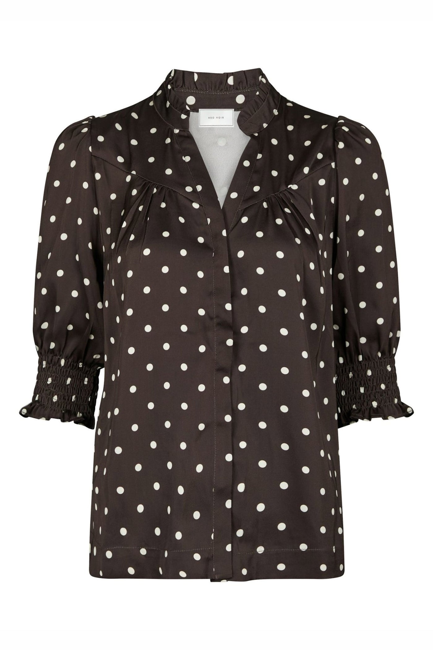 Diana Dot Blouse Dark brown - 168484