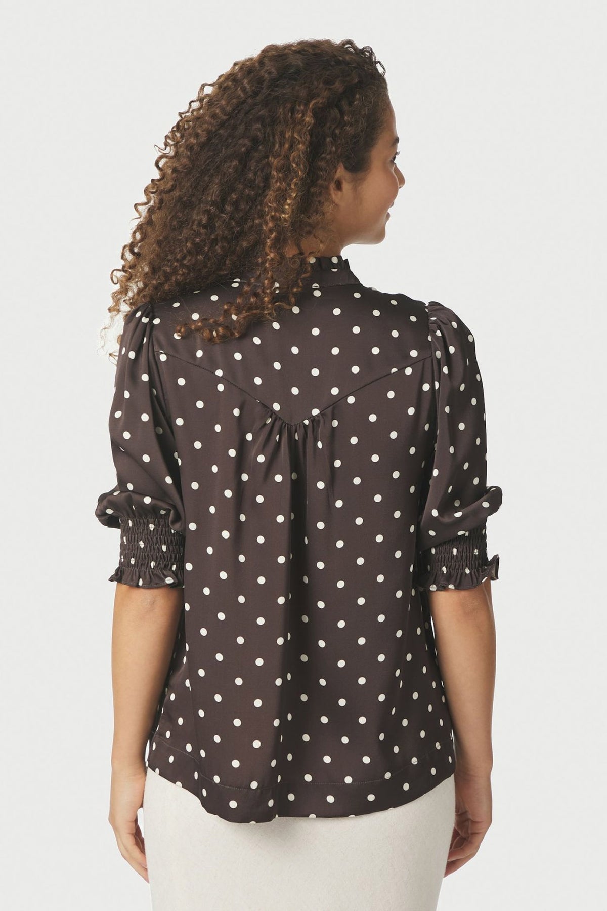 Diana Dot Blouse Dark brown - 168484