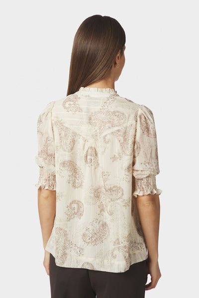 Diana Faded Paisley Blouse SAND - 169967 Thumbnail