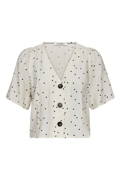 DiemCC Dot SS V-Shirt 1196-OffWhite-B - 45088 Thumbnail