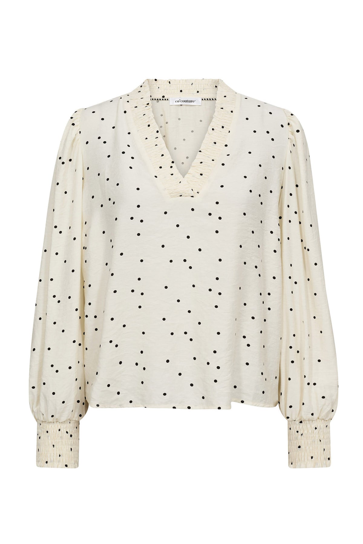 DiemCC Dot V-Blouse 1196-OffWhite-B - 45062