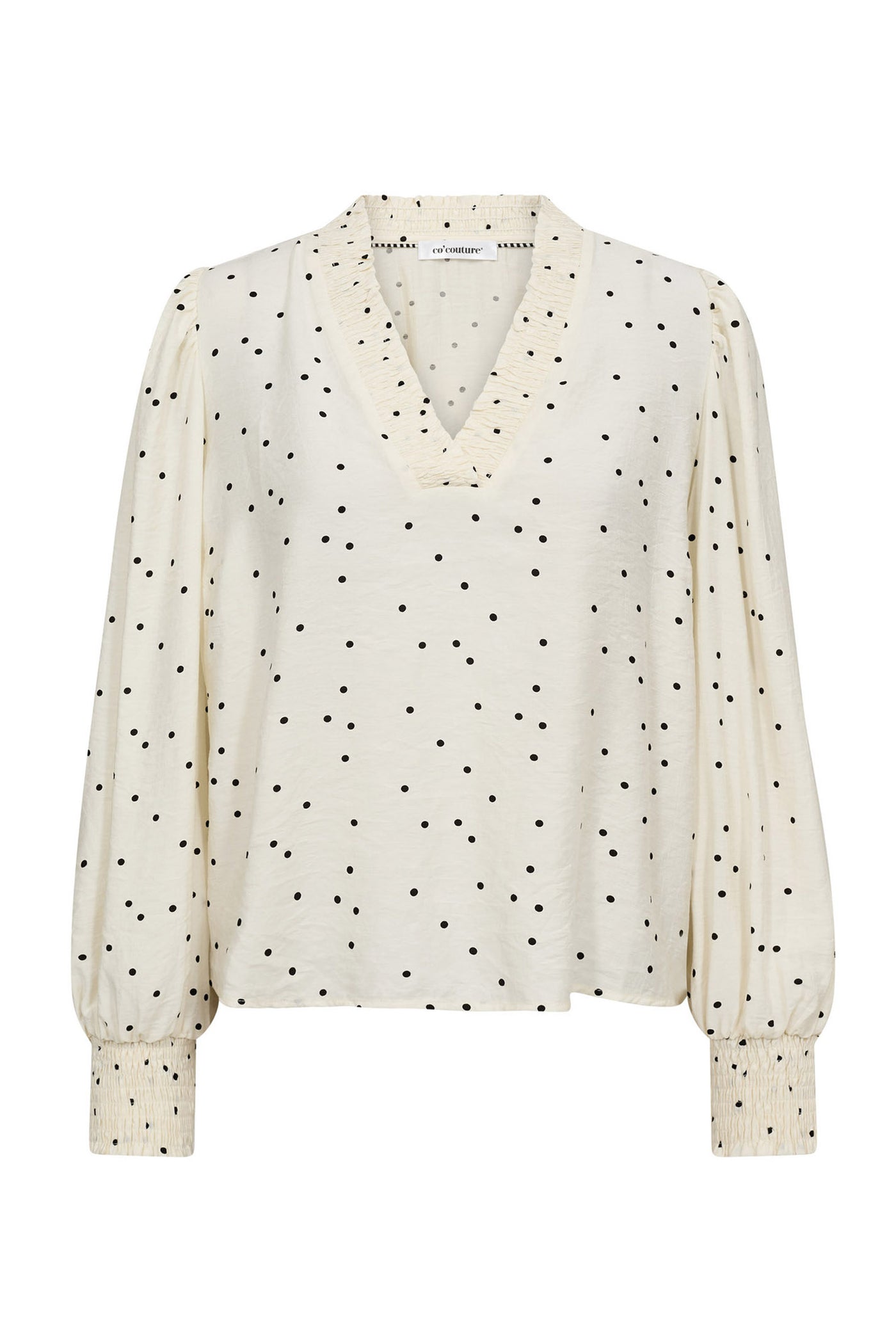 DiemCC Dot V-Blouse 1196-OffWhite-B - 45062