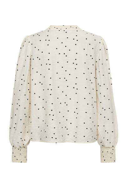 DiemCC Dot V-Blouse 1196-OffWhite-B - 45062 Thumbnail