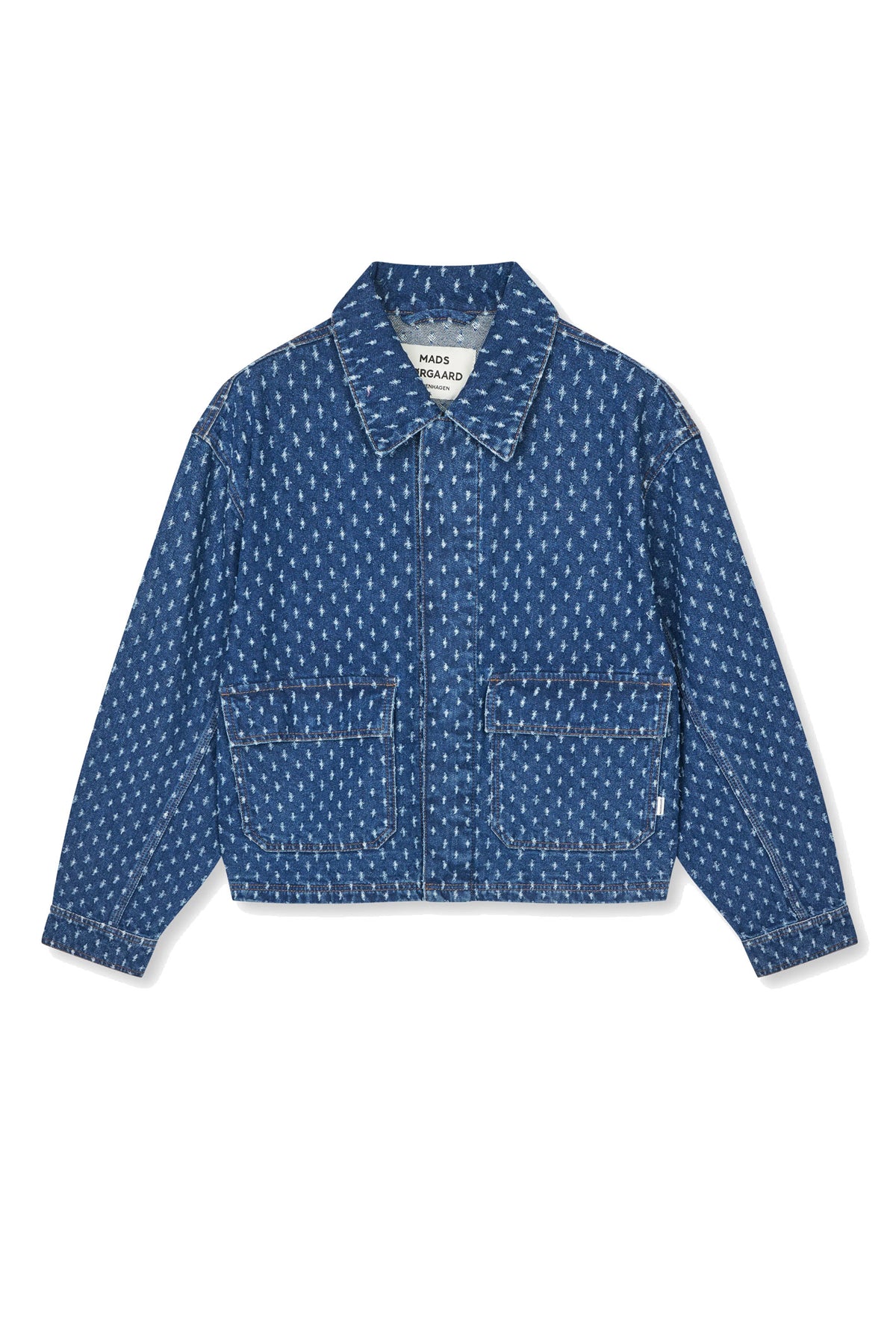 Distres Denim Solar Jacket Mid Blue Denim - 205799