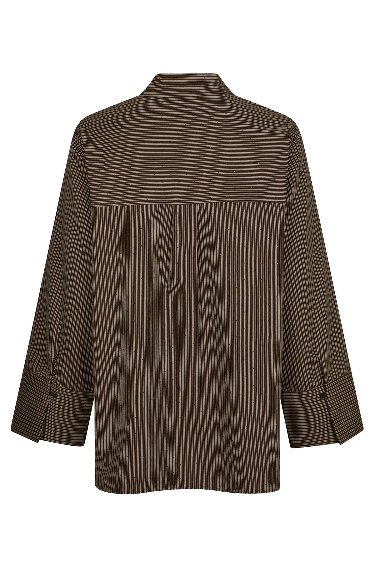 Dita Striped Line Shirt Dark brown - 166888