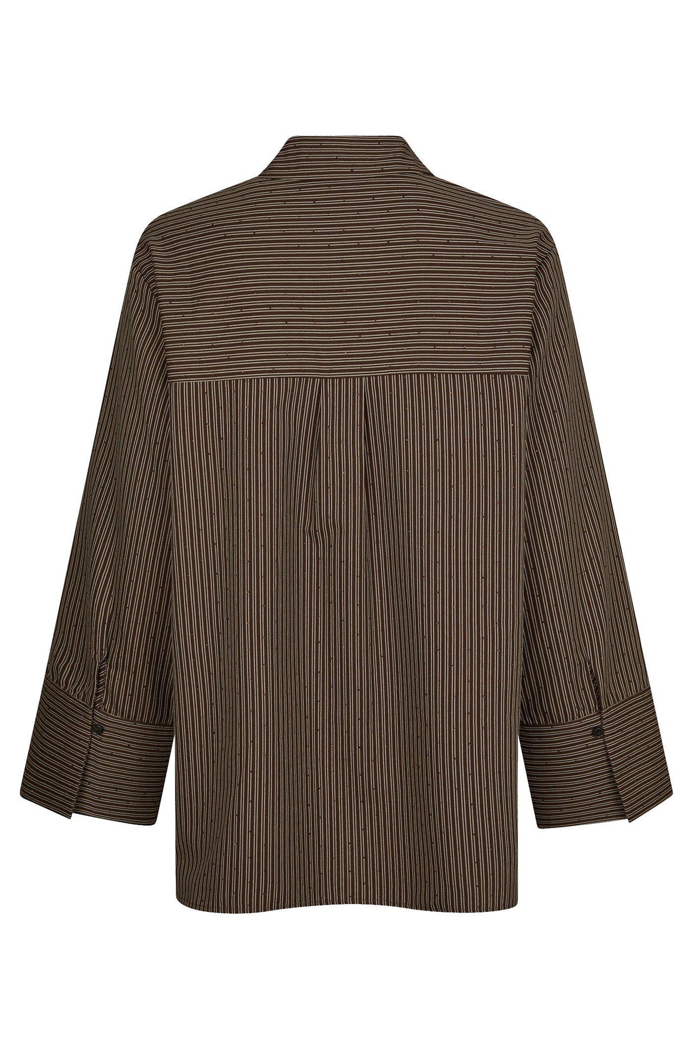 Dita Striped Line Shirt Dark brown - 166888