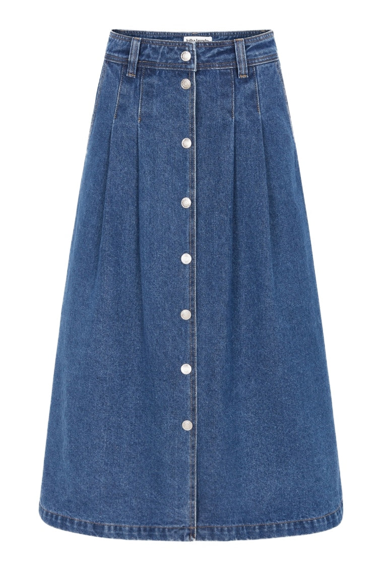 LennonLL Midi Skirt 23 Dark Blue - 26405-2002