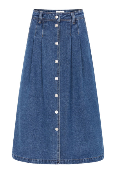 LennonLL Midi Skirt 23 Dark Blue - 26405-2002 Thumbnail