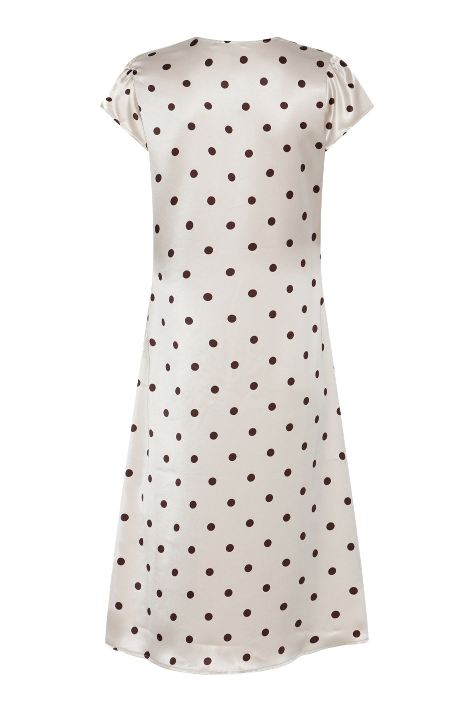 MatzaBBNeema dress Beige w brown dots - BBW5386