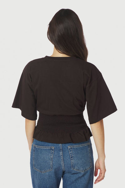Dray Boxy Smock Tee Dark brown - 165720 Thumbnail