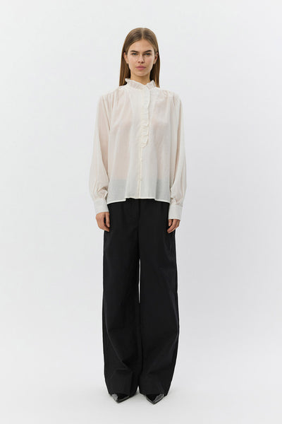 EDNASW FRILLED PLACKET SHIRT 0103 Off white - S261220 Thumbnail