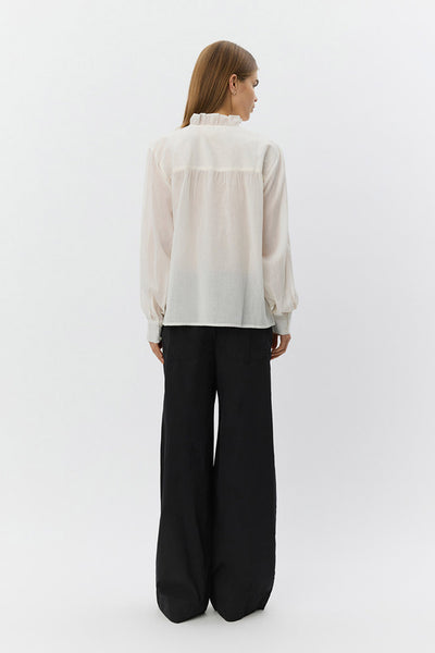 EDNASW FRILLED PLACKET SHIRT 0103 Off white - S261220 Thumbnail