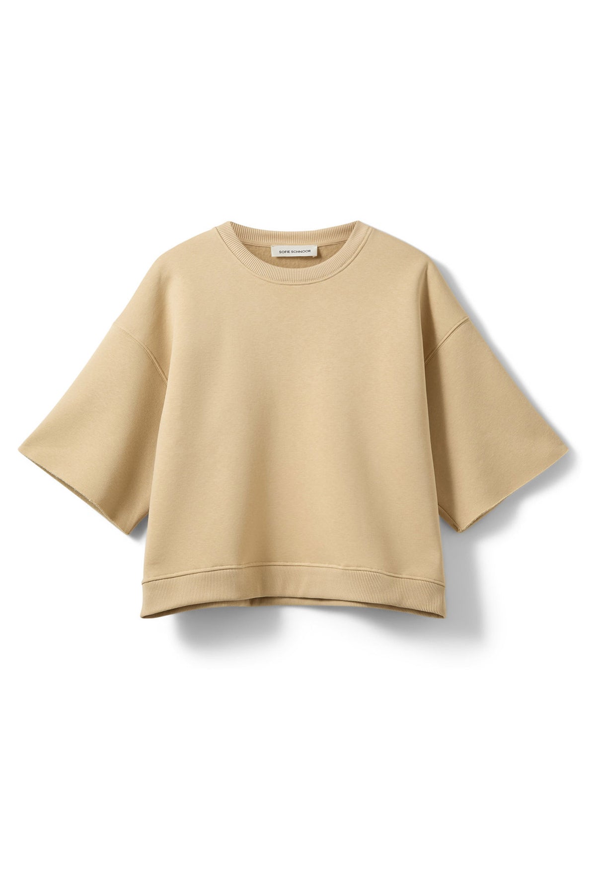 ELOISESW SHORT SLEEVE SWEAT SH 7161 Pale Khaki - S262380