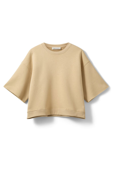 ELOISESW SHORT SLEEVE SWEAT SH 7161 Pale Khaki - S262380 Thumbnail