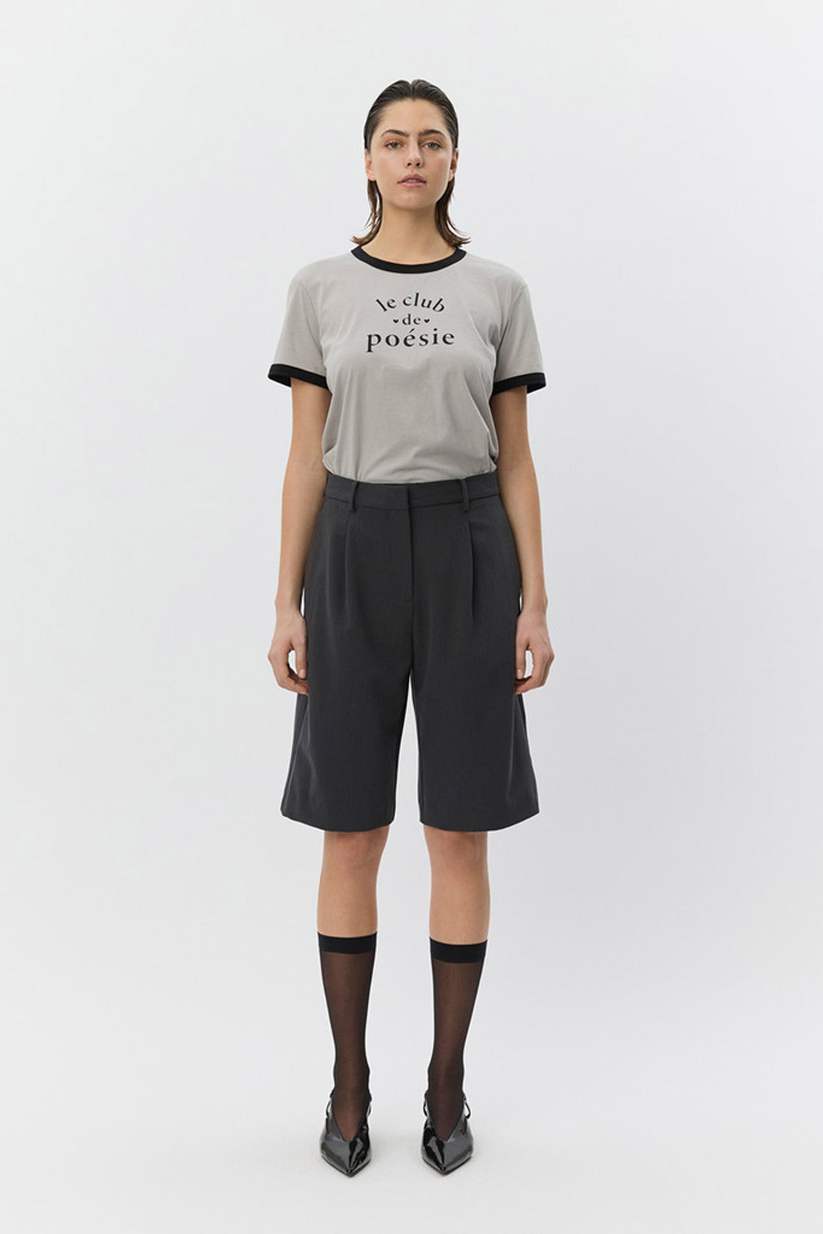 ELSASW BERMUDA SUITING SHORTS 8008 Dark grey - S261377