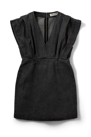 ENYASW MIDI DENIM DRESS 1024 Black washed Denim - S262280