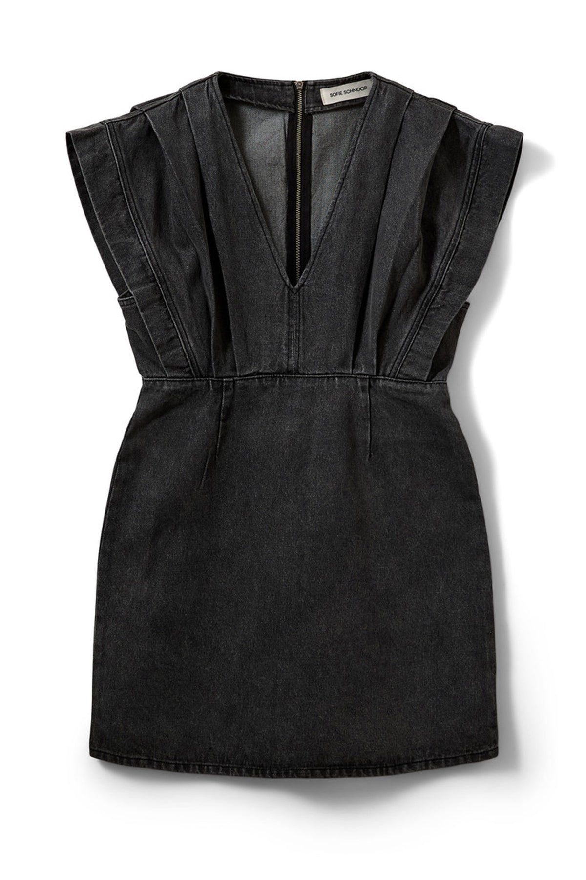 ENYASW MIDI DENIM DRESS 1024 Black washed Denim - S262280