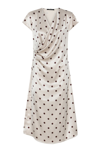 MatzaBBNeema dress Beige w brown dots - BBW5386 Thumbnail