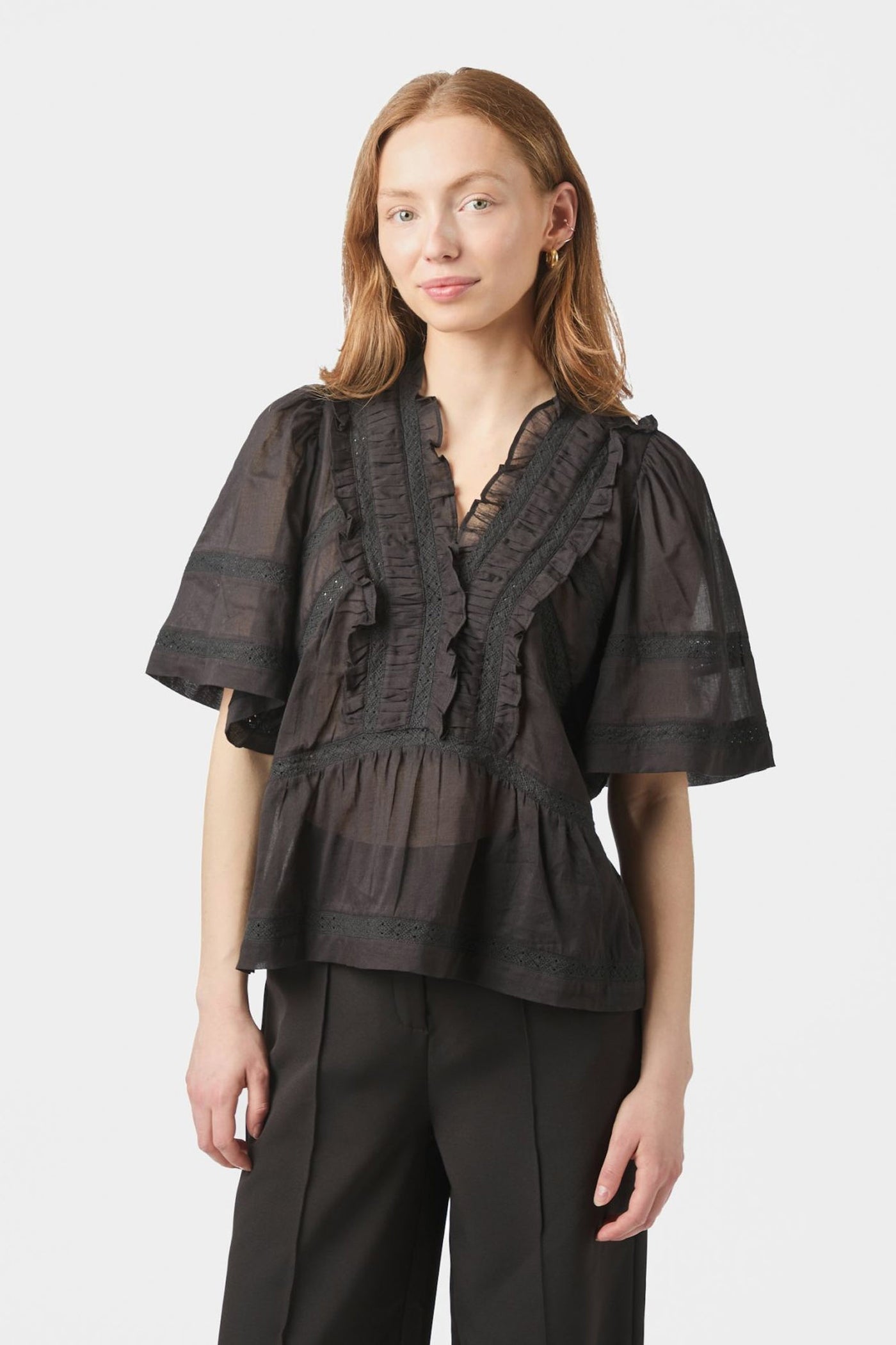 EVIENNE S VOILE 161856 BLUSER Black - EVIENNE S VOILE 161856