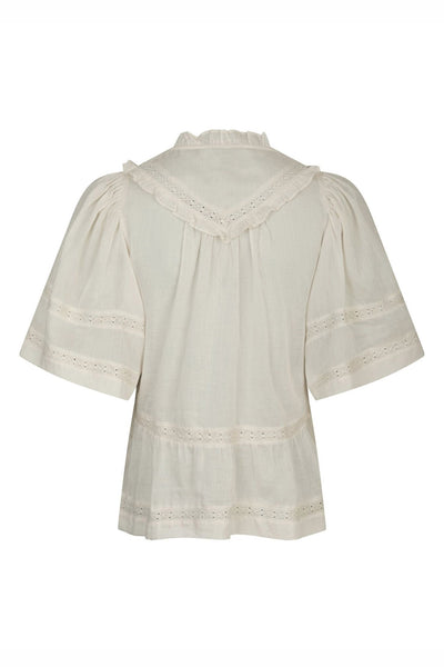 EVIENNE S VOILE 161856 BLUSER IVORY - EVIENNE S VOILE 161856 Thumbnail