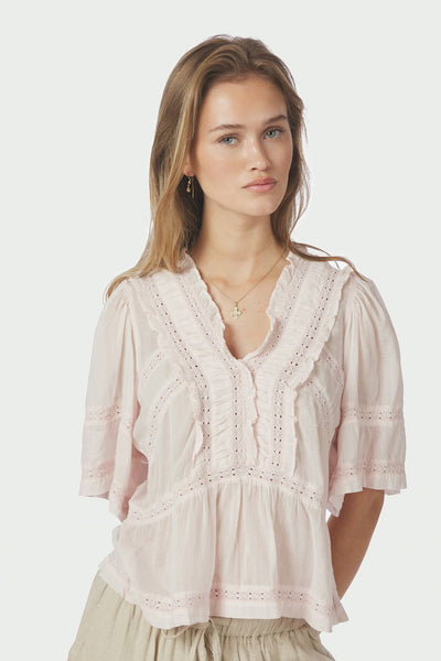 EVIENNE S VOILE 161856 BLUSER LIGHT PINK - EVIENNE S VOILE 161856 Thumbnail