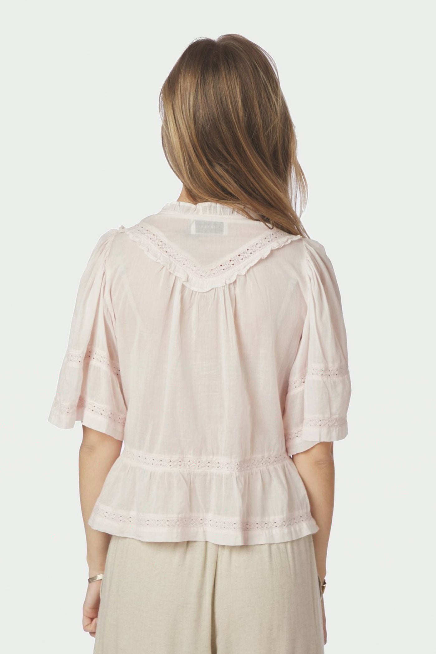 EVIENNE S VOILE 161856 BLUSER LIGHT PINK - EVIENNE S VOILE 161856