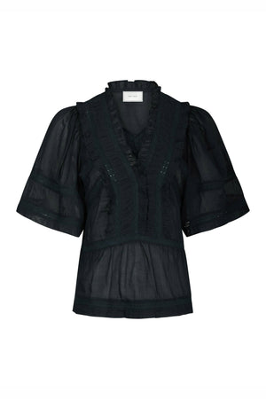 EVIENNE S VOILE 161856 BLUSER Navy - EVIENNE S VOILE 161856