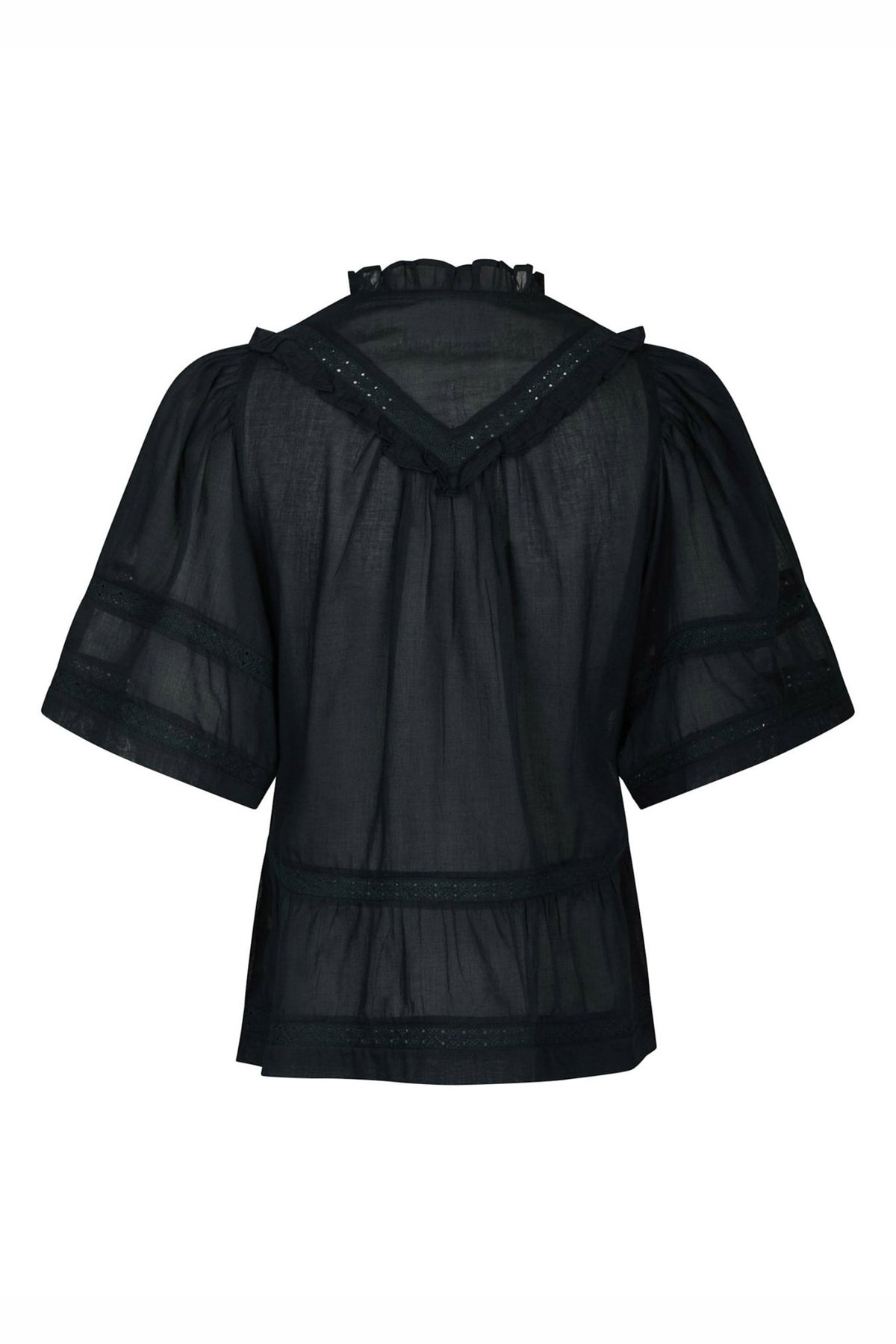 EVIENNE S VOILE 161856 BLUSER Navy - EVIENNE S VOILE 161856