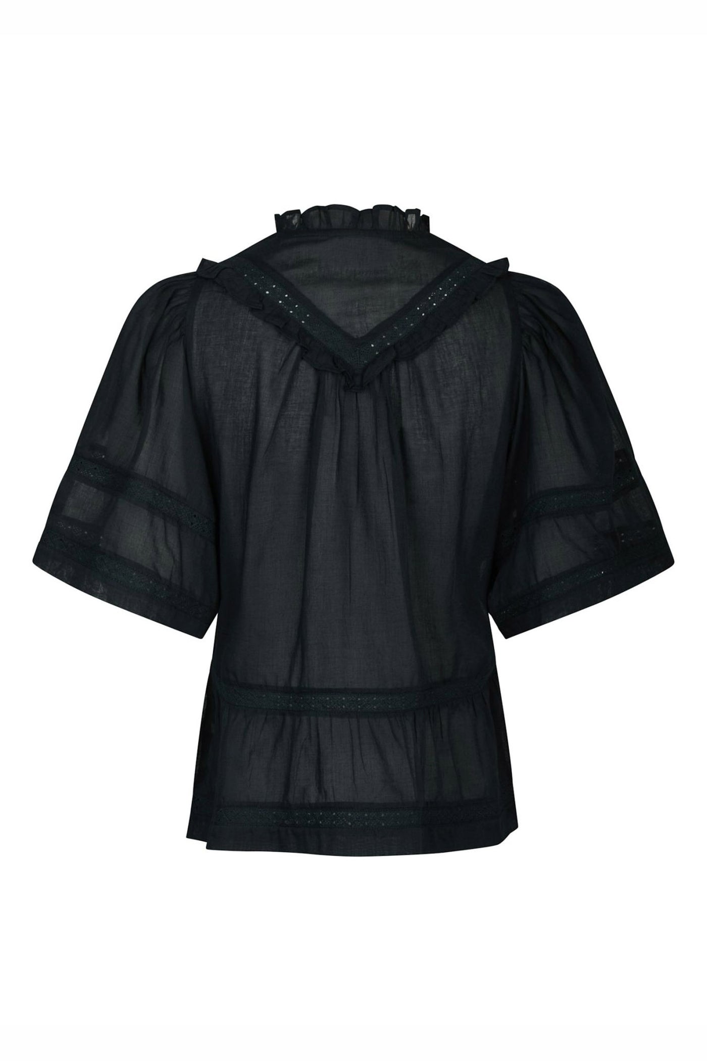 EVIENNE S VOILE 161856 BLUSER Navy - EVIENNE S VOILE 161856