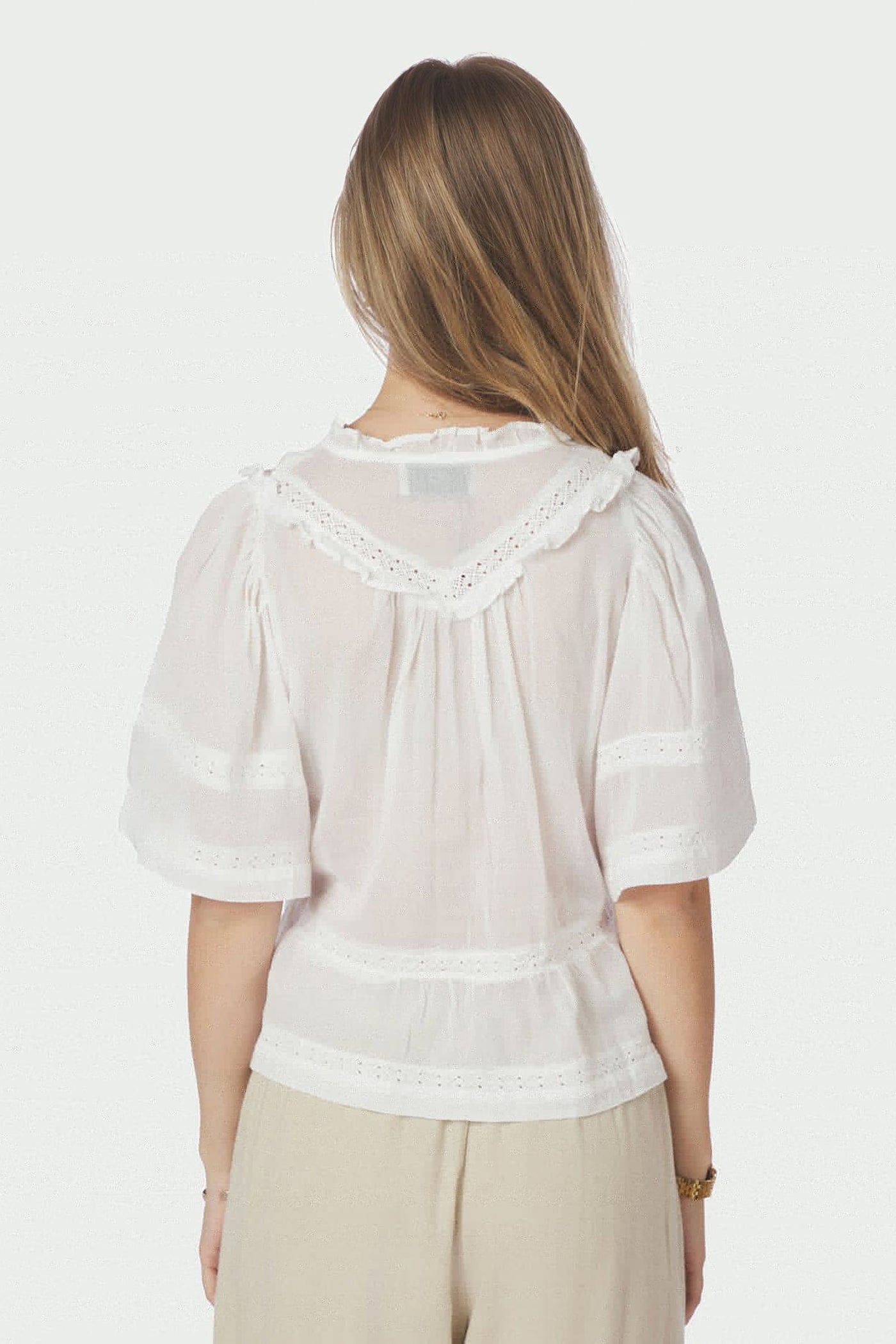 EVIENNE S VOILE 161856 BLUSER White - EVIENNE S VOILE 161856