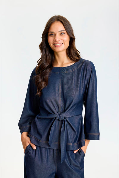 Effi blouse DARK BLUE - 17313 Thumbnail